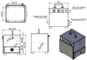 60m3/h dehumidifier